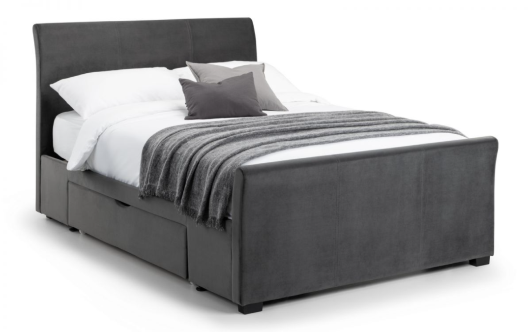 Dark Grey Velvet bed